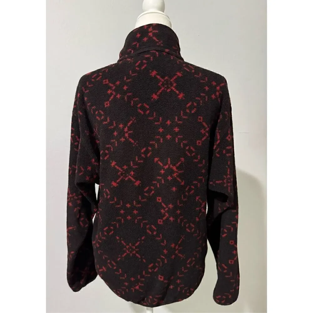 Patagonia Vintage Synchilla snap T Aztec fleece pullover sweater S/M